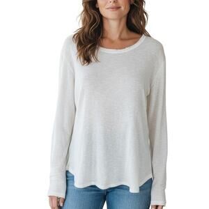 Nina Kendosa Paris White Long Sleeve Cotton Top